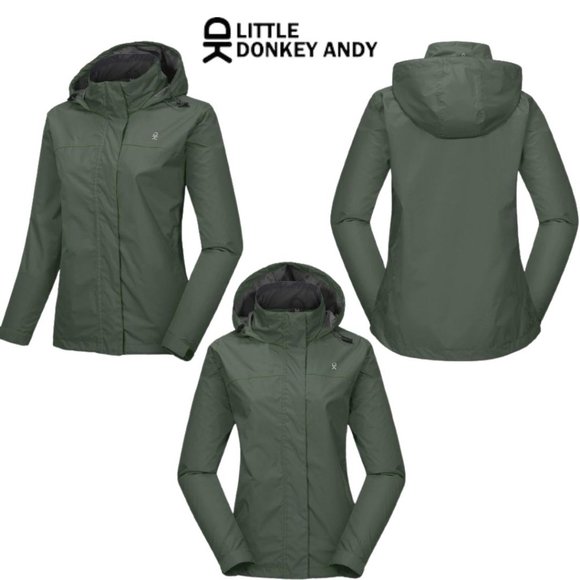 NWT - Little Donkey Andy Women’s Waterproof Rain Jacket - Size L - Picture 1 of 16